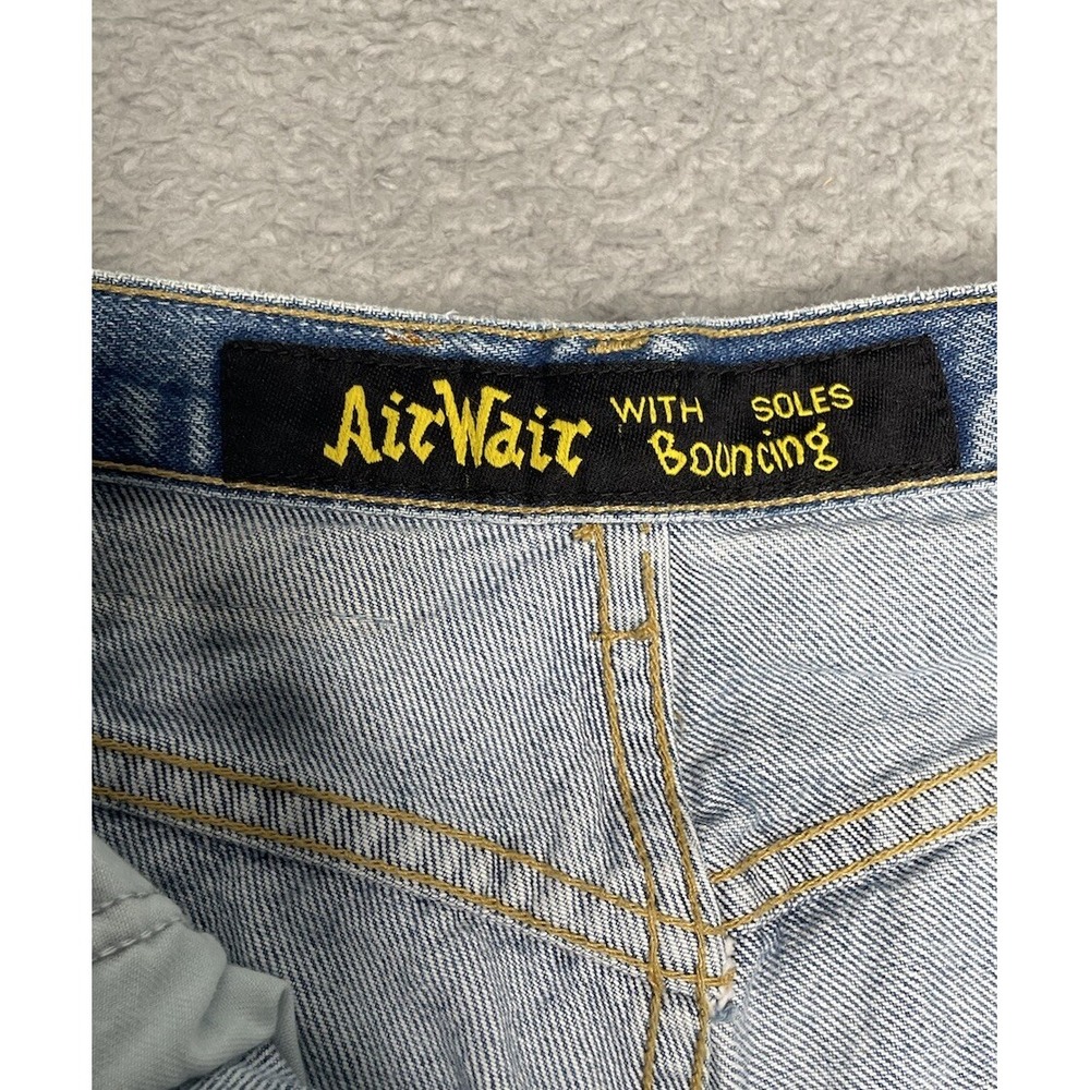 Vtg 90s Dr Martens AirWair Men 29 Super Baggy Butterfly Button Denim Jean Shorts - Picture 4 of 15
